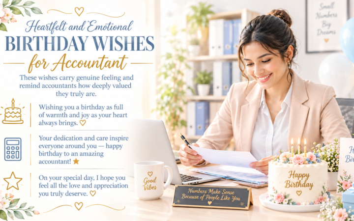 Happy Birthday Accountant wishes featuring heartfelt birthday messages for an accounting professional