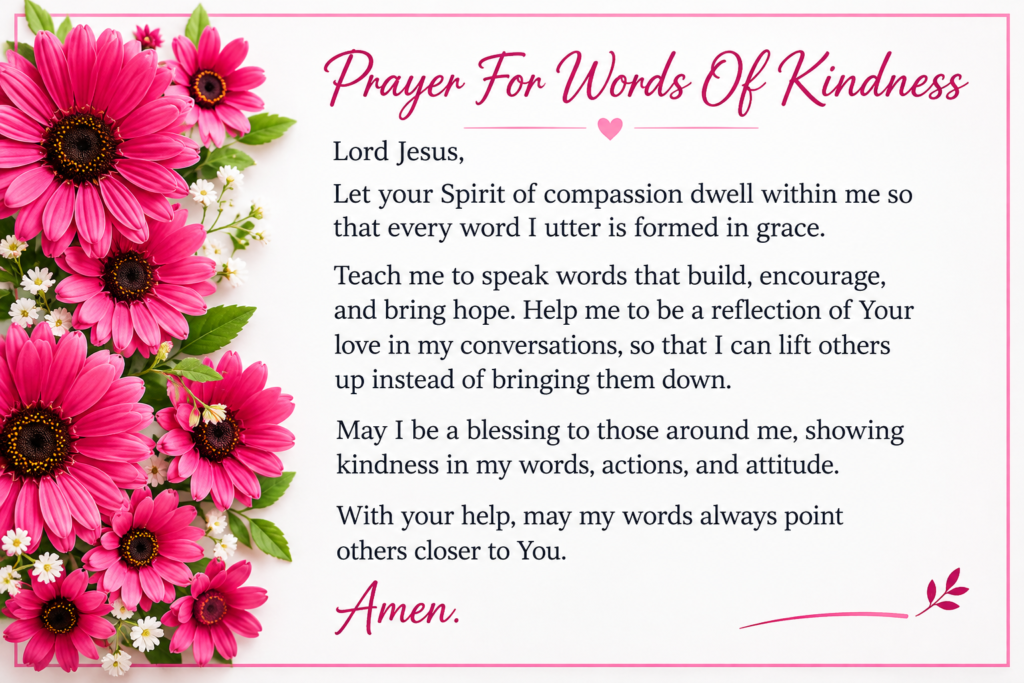 prayer for kindness 2026