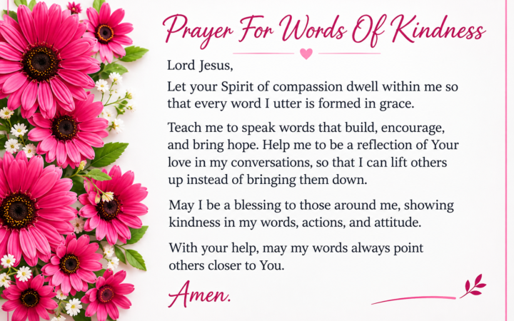 prayer for kindness 2026
