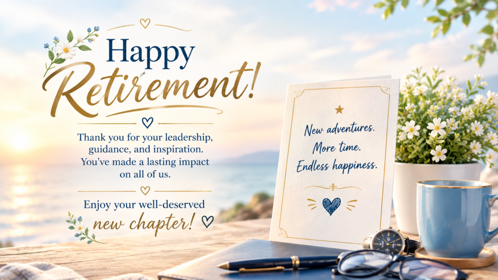 Happy Birthday Retired wishes celebrating a joyful new chapter after retirement