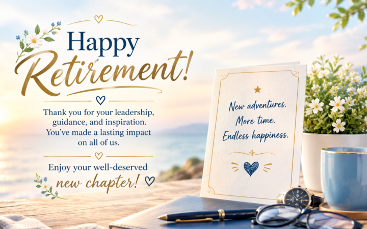 Happy Birthday Retired wishes celebrating a joyful new chapter after retirement