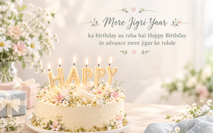 Jigri Yaar Birthday Wishes in English – Heartfelt Birthday Cake