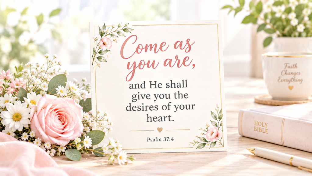 come as you are Bible verse