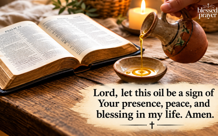Scriptures to Pray Over Anointing Oil 2026 with Bible and anointing oil
