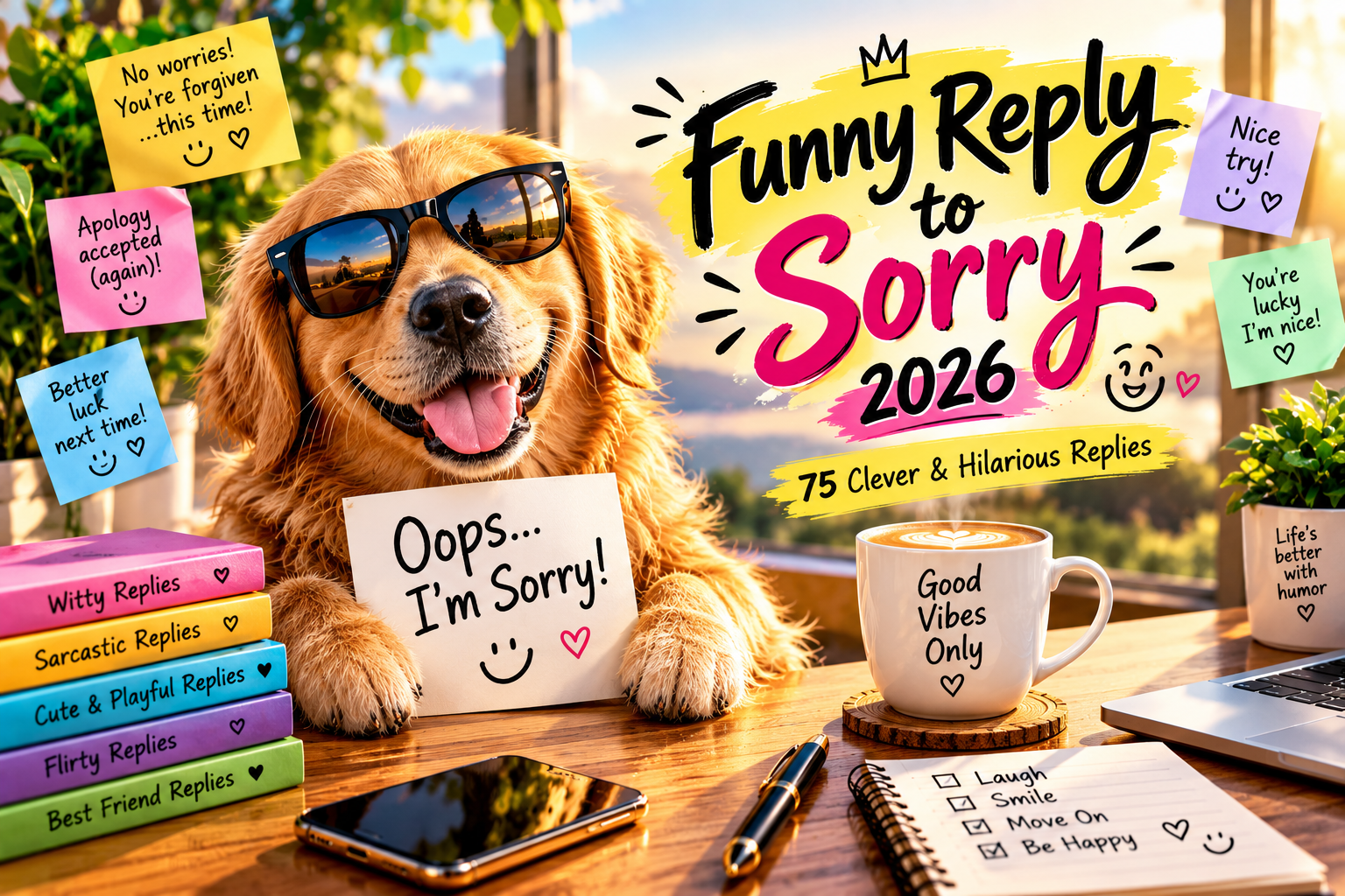 Funny reply to sorry 2026 with clever and hilarious responses
