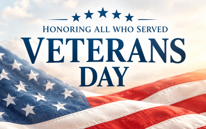 When is Veterans Day 2026 honoring all who served with American flag
