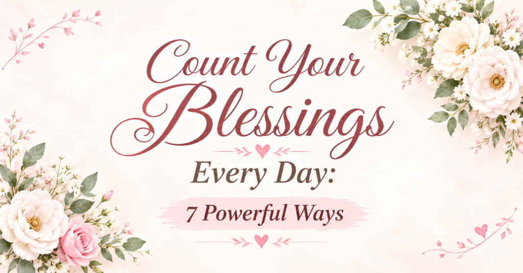 Count your blessings every day with 7 powerful ways to practice gratitude