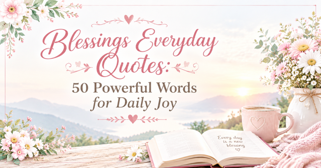 Blessings everyday quotes with 50 powerful words for daily joy