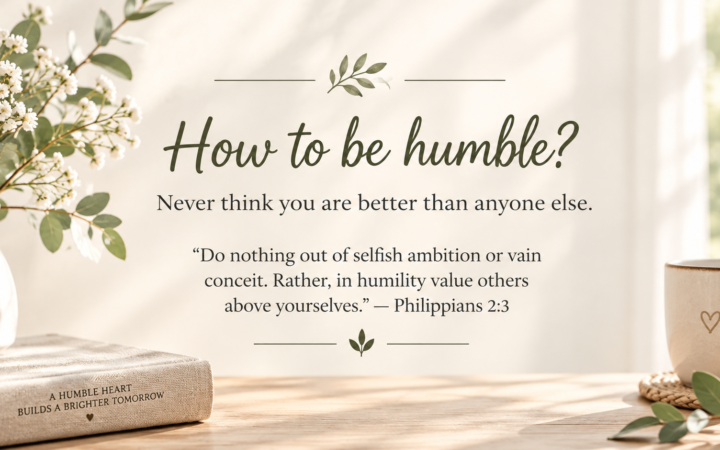 How to be humble with Philippians 2:3 Bible verse about humility