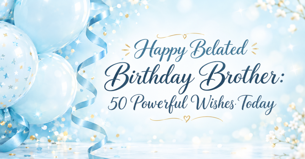 Happy belated birthday brother with 50 powerful heartfelt wishes