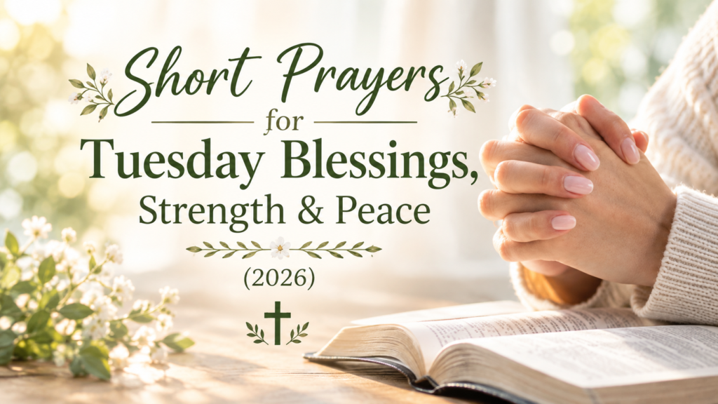 Short prayers for Tuesday blessings for strength, peace, faith, and a blessed day