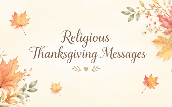 Religious Thanksgiving Messages with elegant autumn leaves and Christian Thanksgiving blessings