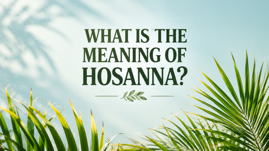 Hosanna meaning explained with Palm Sunday branches and biblical symbolism