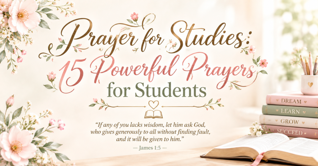Prayer for studies with 15 powerful prayers for students